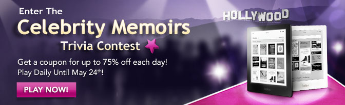 Enter the celebrity memoirs trivia contest.